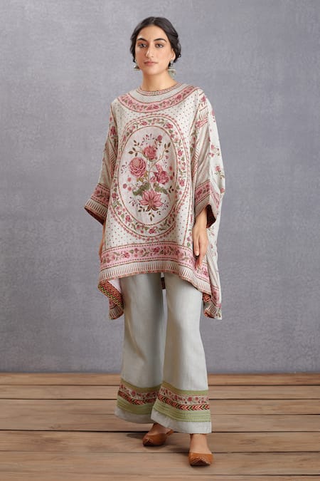 Torani Green Kaftan , Pant Cotton Silk Jaituni Zooni Kameez Set