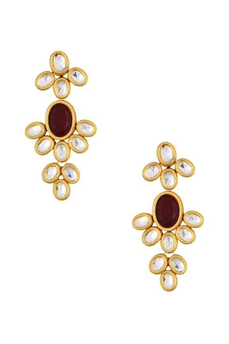 Posh by Rathore Floral Kundan Necklace Set 