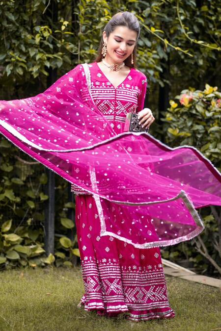 Gopi Vaid Peplum Tunic Gharara Set 