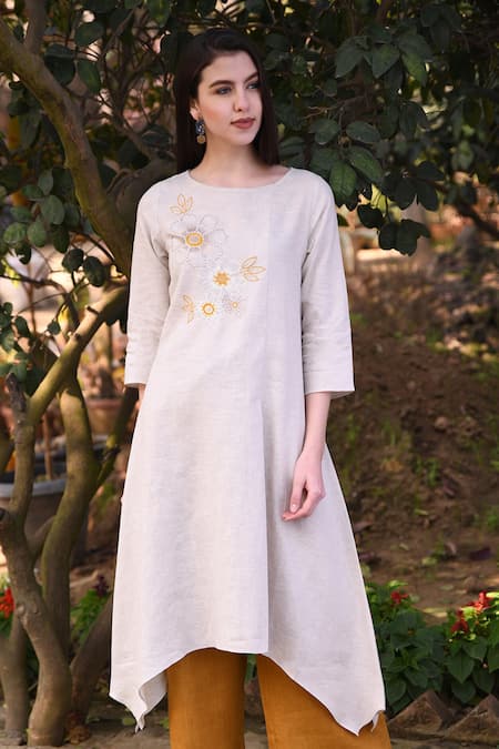 Linen Bloom Linen Asymmetric Tunic 