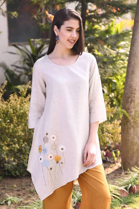 Linen Bloom Linen Asymmetric Tunic 