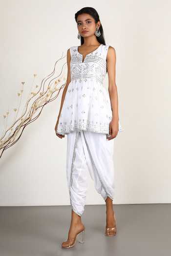 Cotton Silk Embellished Kurta 