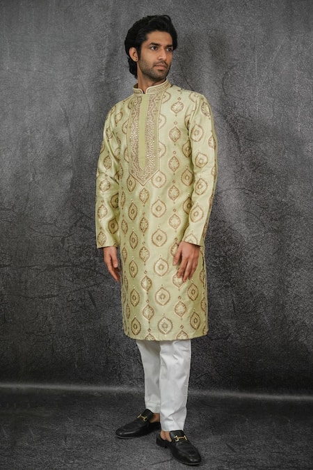 Kasbah Silk Hand Embroidered Kurta 