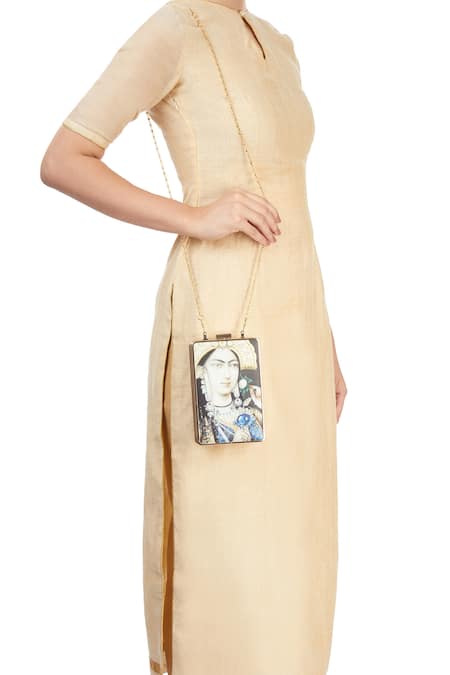 Puneet Gupta Princess Qajar Print Clutch 