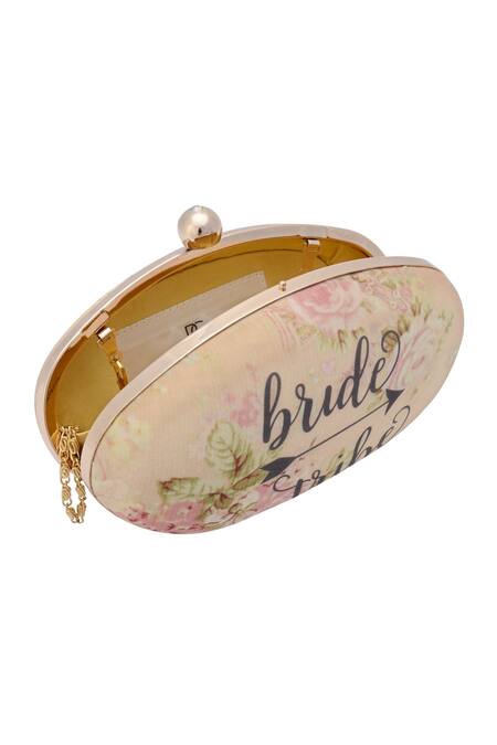 Buy_Puneet Gupta_Peach Floral Print Clutch _Online_at_Aza_Fashions