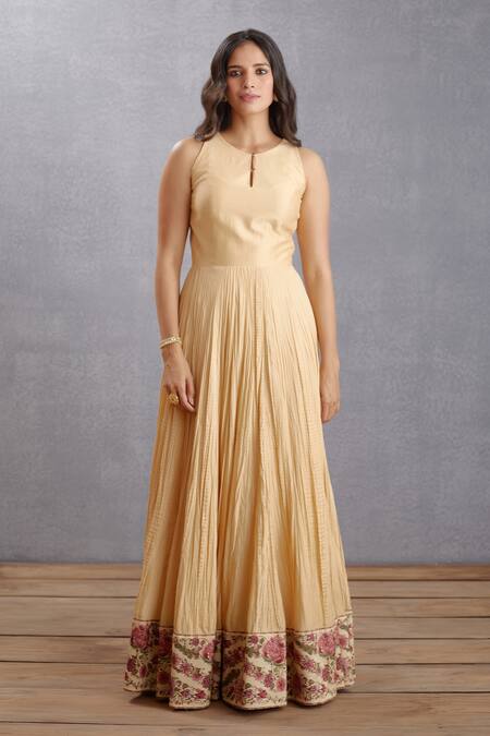 Buy Torani Beige Cotton Voile, Dress Handwoven Chanderi, Kasturi Dhooni Chogha Set Online at Aza Fashions Buy_Torani_Beige Cotton Voile, Dress Handwoven Chanderi, Kasturi Dhooni Chogha Set _Online_at_Aza_Fashions