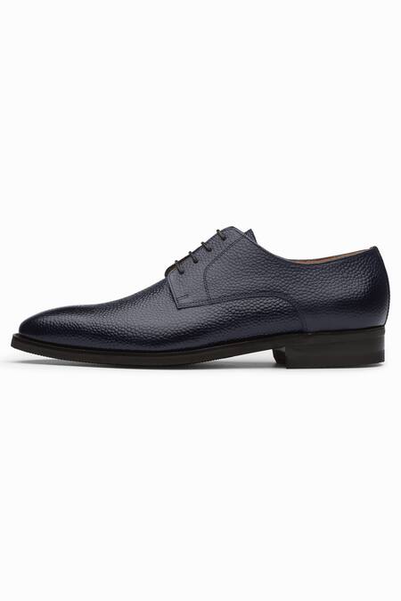Buy_Dapper Shoes_Blue Handmade Derby Shoes_Online_at_Aza_Fashions