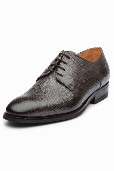 Dapper Shoes Grey Handmade Leather Derby Shoes Online at Aza Fashions Dapper Shoes_Grey Handmade Leather Derby Shoes_Online_at_Aza_Fashions
