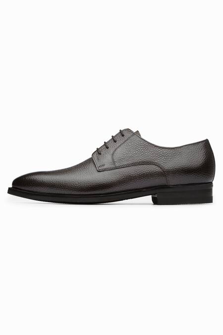 Buy Dapper Shoes Grey Handmade Leather Derby Shoes Online at Aza Fashions Buy_Dapper Shoes_Grey Handmade Leather Derby Shoes_Online_at_Aza_Fashions