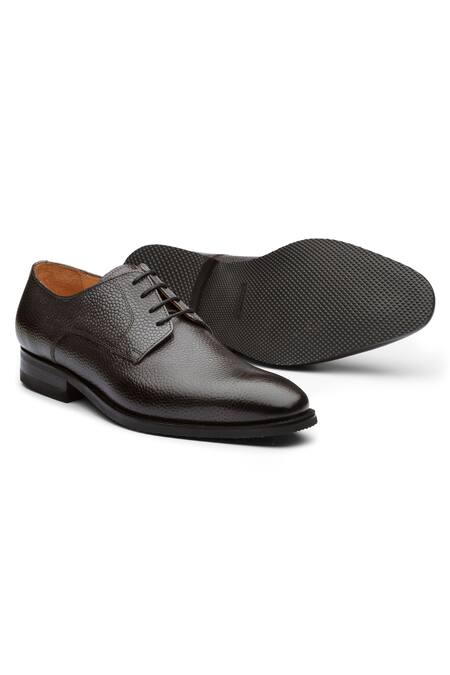 Shop Dapper Shoes Grey Handmade Leather Derby Shoes Online at Aza Fashions Shop_Dapper Shoes_Grey Handmade Leather Derby Shoes_Online_at_Aza_Fashions