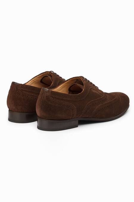 Dapper Shoes Brown Handcrafted Leather Wingtip Oxford Shoes at Aza Fashions Dapper Shoes_Brown Handcrafted Leather Wingtip Oxford Shoes_at_Aza_Fashions