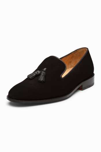 Buy 3dm Lifestyle Black Suede Tassel Loafers Online at Aza Fashions Buy_3dm Lifestyle_Black Suede Tassel Loafers _Online_at_Aza_Fashions