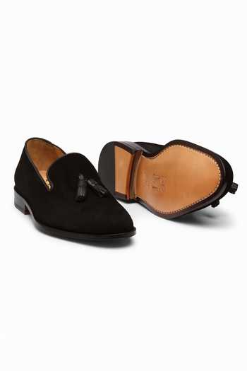 3dm Lifestyle Black Suede Tassel Loafers at Aza Fashions 3dm Lifestyle_Black Suede Tassel Loafers _at_Aza_Fashions