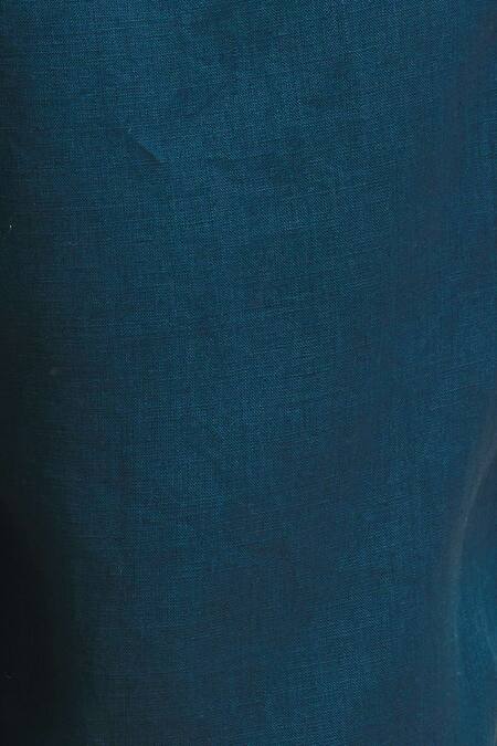 Shop Linen Bloom Green 100% Linen Pant Online at Aza Fashions Shop_Linen Bloom_Green 100% Linen Pant_Online_at_Aza_Fashions