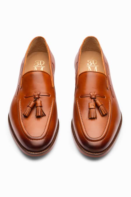 Dapper Shoes_Brown Leather Tassel Loafers _at_Aza_Fashions