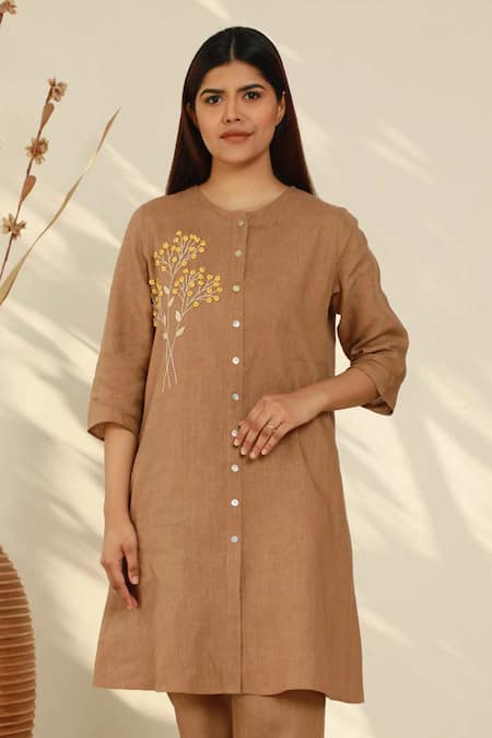 Linen Bloom Linen Embroidered Tunic 