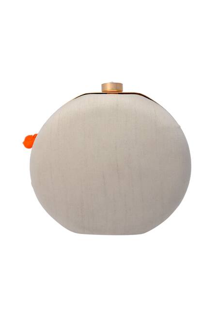 Puneet Gupta White Bead And Mirror Embroidered Clutch Online at Aza Fashions Puneet Gupta_White Bead And Mirror Embroidered Clutch _Online_at_Aza_Fashions