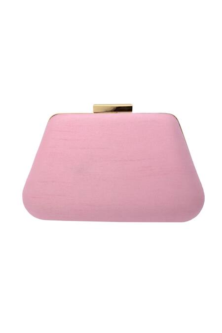 Puneet Gupta Pink Bead And Thread Embellished Clutch Online at Aza Fashions Puneet Gupta_Pink Bead And Thread Embellished Clutch _Online_at_Aza_Fashions