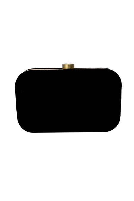 Puneet Gupta_Black Sequins Karma Clutch _Online_at_Aza_Fashions