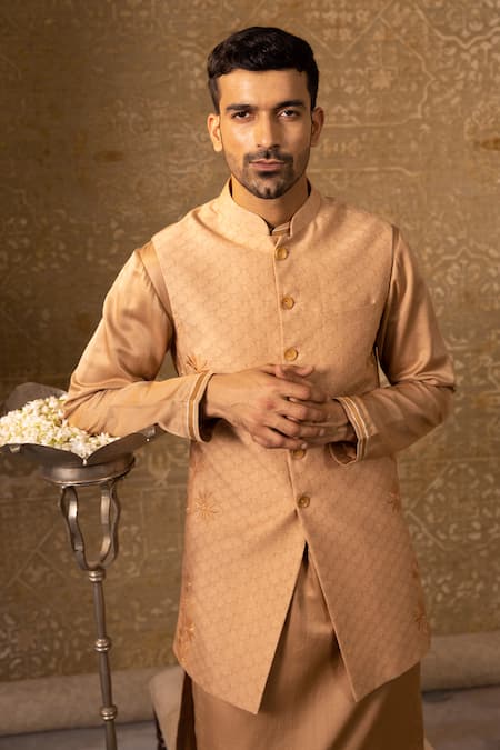 Devnaagri Bundi & Chanderi Kurta Set 