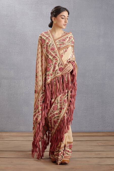 Torani Beige Chintz Motifs Kasturi Taahira Saree Online at Aza Fashions Torani_Beige Chintz Motifs Kasturi Taahira Saree _Online_at_Aza_Fashions