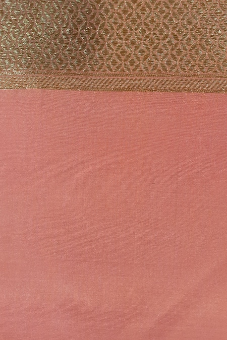 Shop_Priyanka Raajiv_Pink Banarasi Silk Floral Minakshi Woven Saree_Online_at_Aza_Fashions