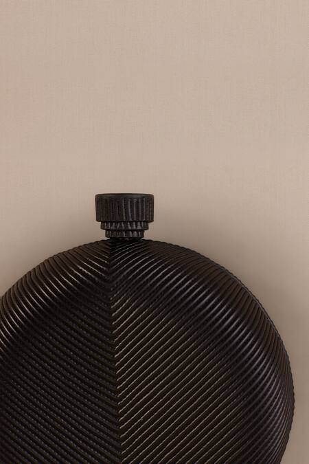 Shop_Ampm_Black Zayla Circular Shape Clutch_Online_at_Aza_Fashions