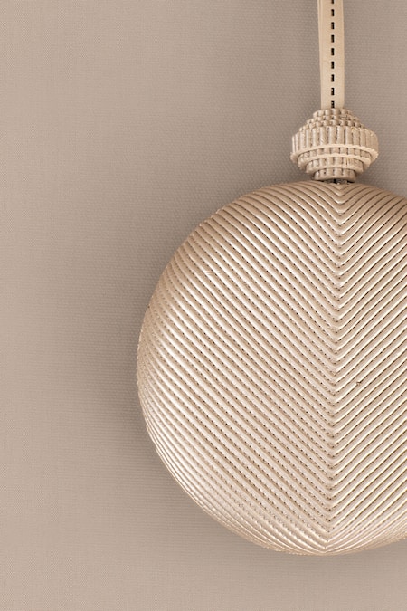 Ampm Off White Aiza Metallic Circular Shape Sling Bag Online at Aza Fashions Ampm_Off White Aiza Metallic Circular Shape Sling Bag _Online_at_Aza_Fashions