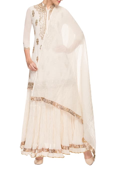 Nazar by Indu Cream gota patti kurta set 