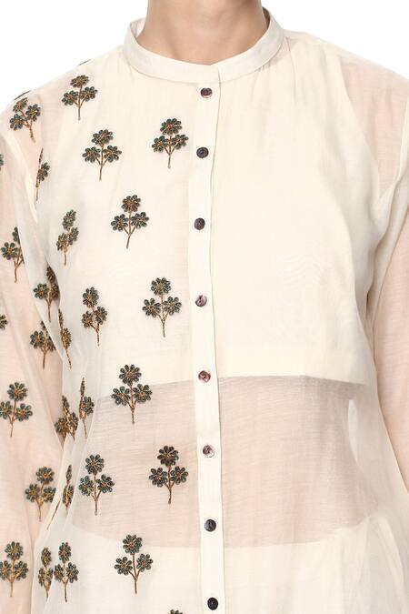 Joy Mitra White Kurta And Sharara Set at Aza Fashions Joy Mitra_White Kurta And Sharara Set _at_Aza_Fashions