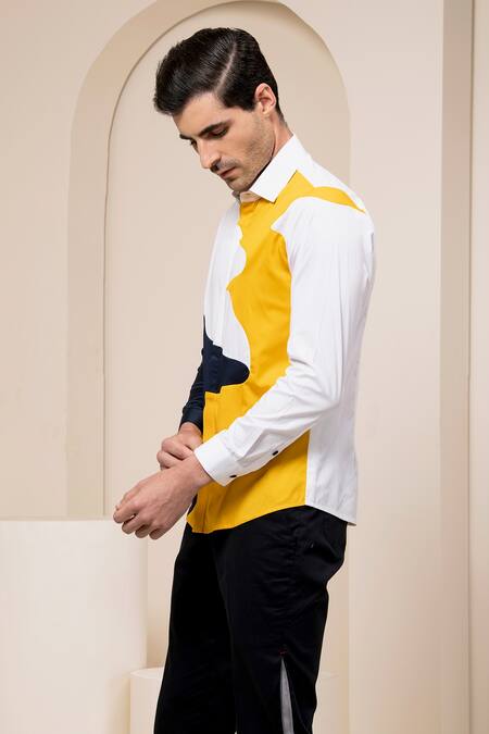 Buy Abkasa Multi Color Cotton Block Shirt Online at Aza Fashions Buy_Abkasa_Multi Color Cotton Block Shirt _Online_at_Aza_Fashions