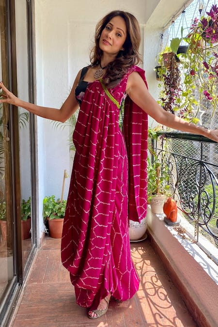 Nupur Kanoi Pre-Draped Saree with Blouse 