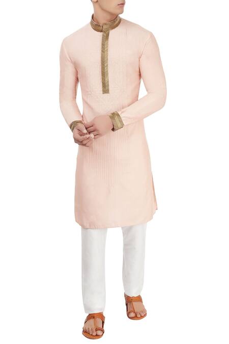 Unit By Rajat Suri Pink Embroidered Kurta