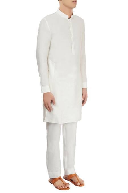 Unit By Rajat Suri White Button Down Kurta Online at Aza Fashions Unit By Rajat Suri_White Button Down Kurta_Online_at_Aza_Fashions