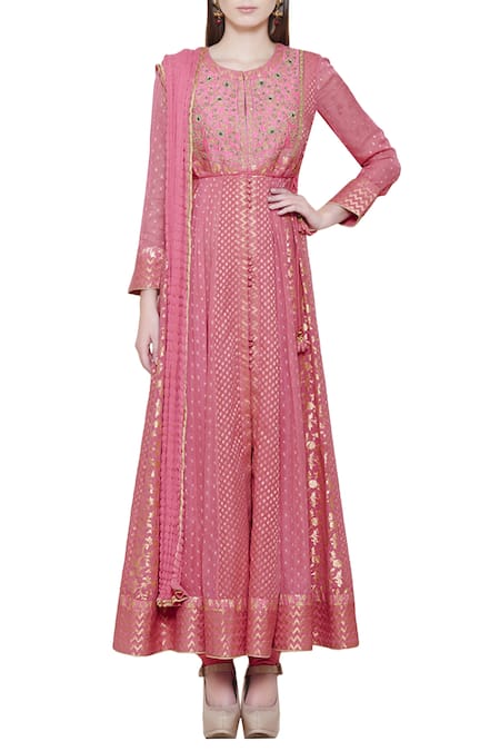 Coral anarkali best sale