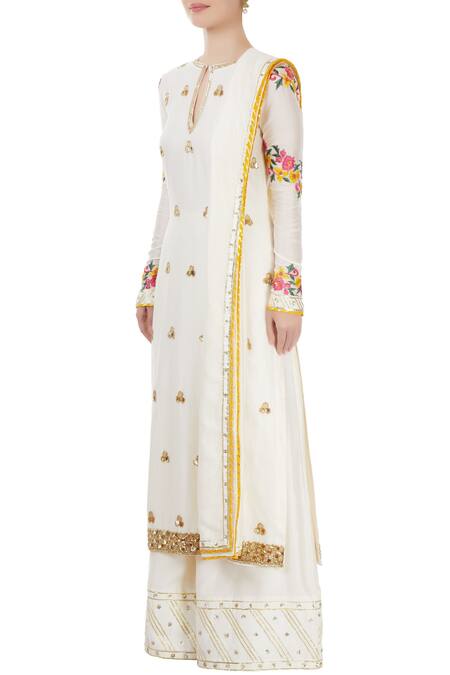 Buy Neha Khullar White Embroidered Kurta Set Online at Aza Fashions Buy_Neha Khullar_White Embroidered Kurta Set _Online_at_Aza_Fashions
