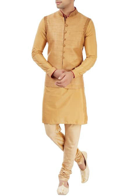 Vanshik Embroidered Bundi & Kurta Set 