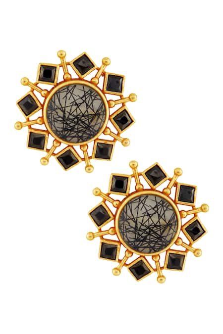 Masaya Jewellery Stone Embellished Earrings 