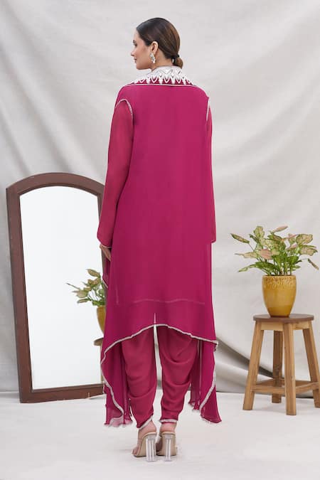 Ekta Singh Asymmetric Cape & Dhoti Pant Set 