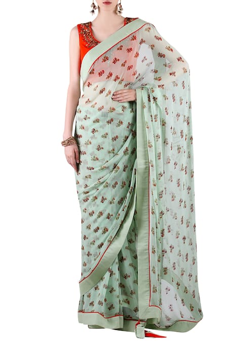 Nikasha Printed Saree with Blouse 