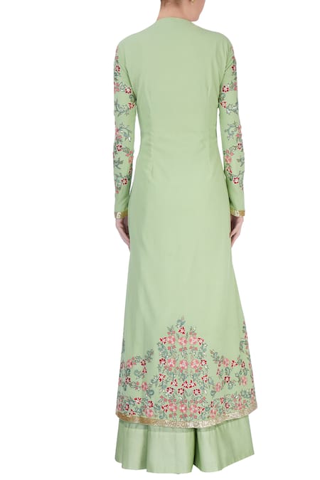 Neha Khullar Pastel green anarkali & jacket 