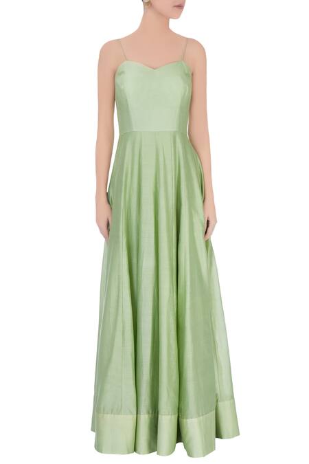 Shop Neha Khullar Green Pastel Anarkali And Jacket Online at Aza Fashions Shop_Neha Khullar_Green Pastel Anarkali And Jacket _Online_at_Aza_Fashions