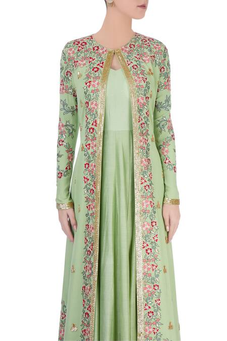 Neha Khullar Green Pastel Anarkali And Jacket at Aza Fashions Neha Khullar_Green Pastel Anarkali And Jacket _at_Aza_Fashions