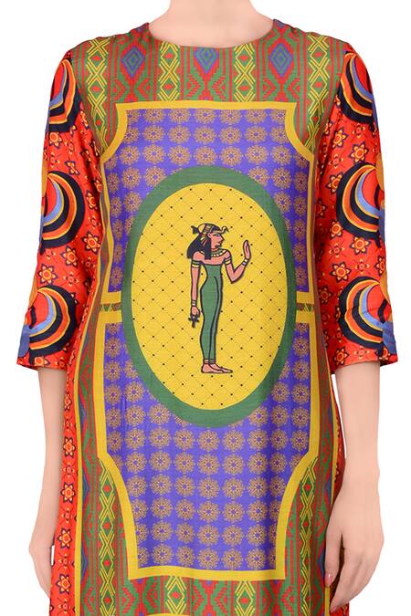 Buy_Nautanky_Multi Color Multi-colored Kurta And Palazzo Set _Online_at_Aza_Fashions