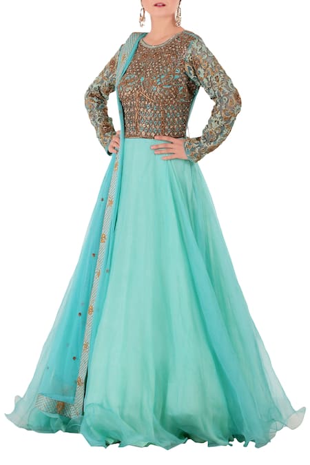 Neha Khullar Embroidered Anarkali with Dupatta 