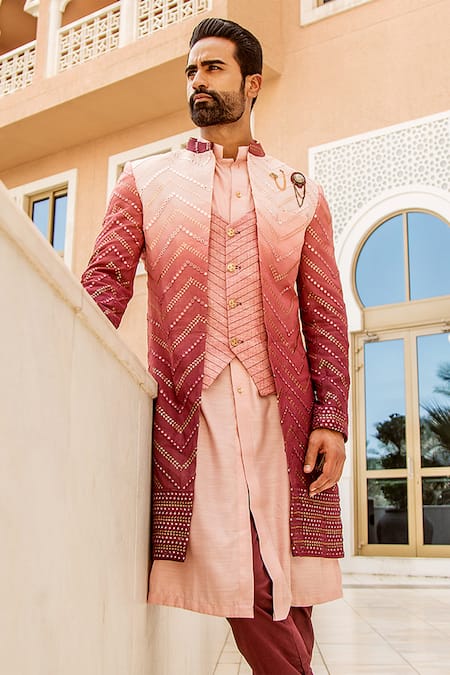 Soniya G Lucknowi Bandhgala & Kurta Set 