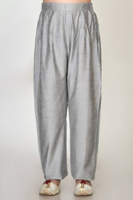 Shop_Petite Pomme_Beige Cotton, Silk Embroidery Kurta And Pant Set _Online_at_Aza_Fashions