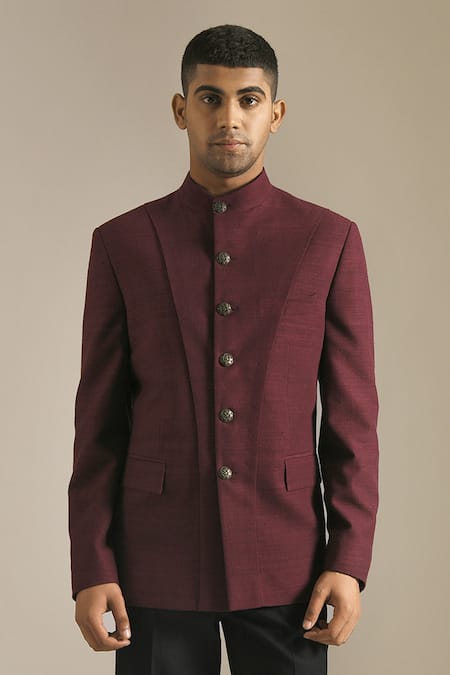 Dhruv Vaish Silk Bandhgala 