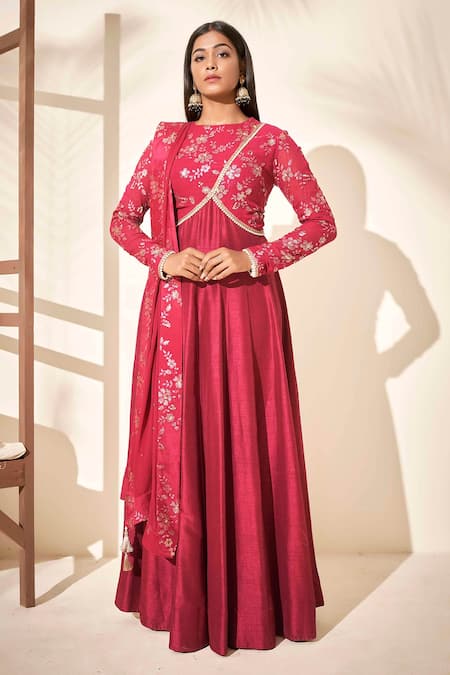 Suruchi Parakh Embroidered Anarkali with Dupatta 