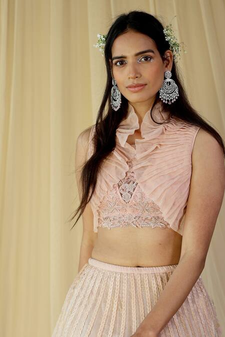 Buy Geisha Designs Pink Embroidered Lehenga Set Online at Aza Fashions Buy_Geisha Designs_Pink Embroidered Lehenga Set _Online_at_Aza_Fashions